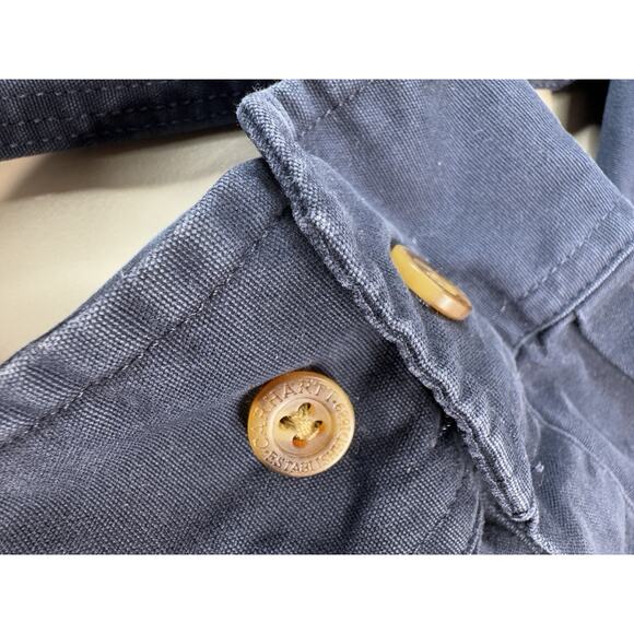 Carhartt Men's Original Fit Button Up Long Sleeve Shirt XL Navy 100091 Workwear - Picture 4 of 12